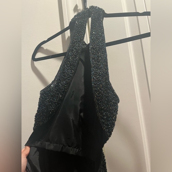 Cache iridescent beaded silk Gown formal backless prom homecoming eveningwear - Picture 13 of 16